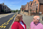 Caroline Henry with Cllr Philip Owen at Gilt Hill